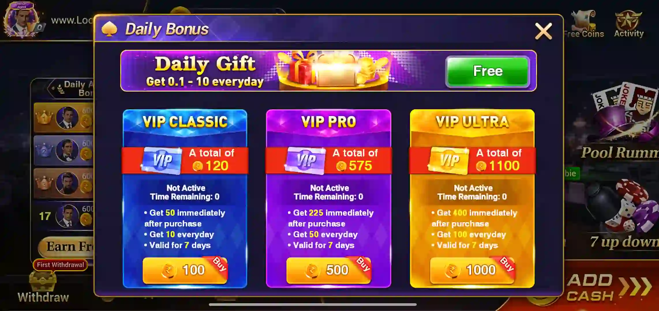 Daily Gift Bonus - 3 patti real money paytm cash apk